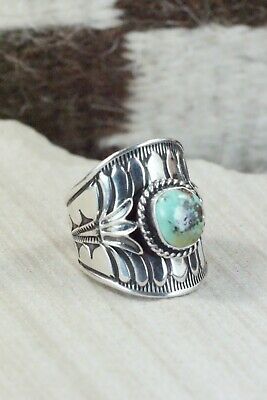 Turquoise & Sterling Silver Ring - Derrick Gordon - Size 9.75