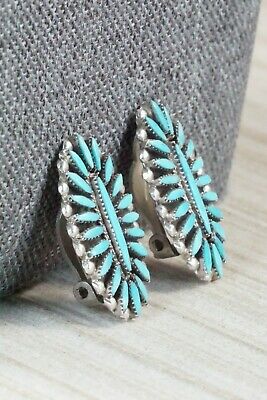 Turquoise & Sterling Silver Earrings - Lorena Peina