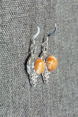 Spiny Oyster & Sterling Silver Earrings - Rosie Chee