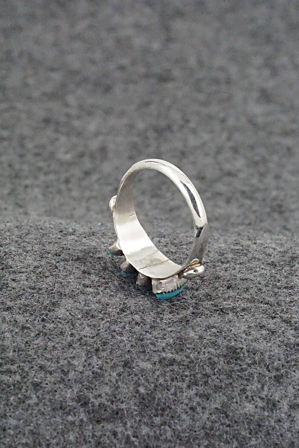 Turquoise & Sterling Silver Ring - Larry Delena - Size 7