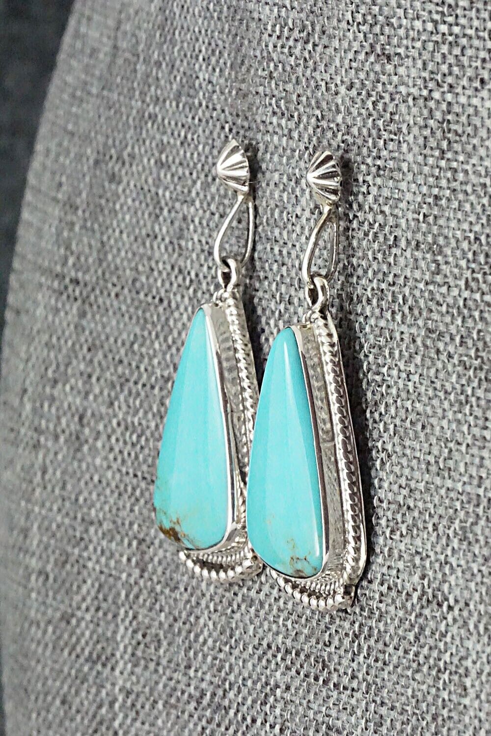 Turquoise and Sterling Silver Earrings - Sharon McCarthy