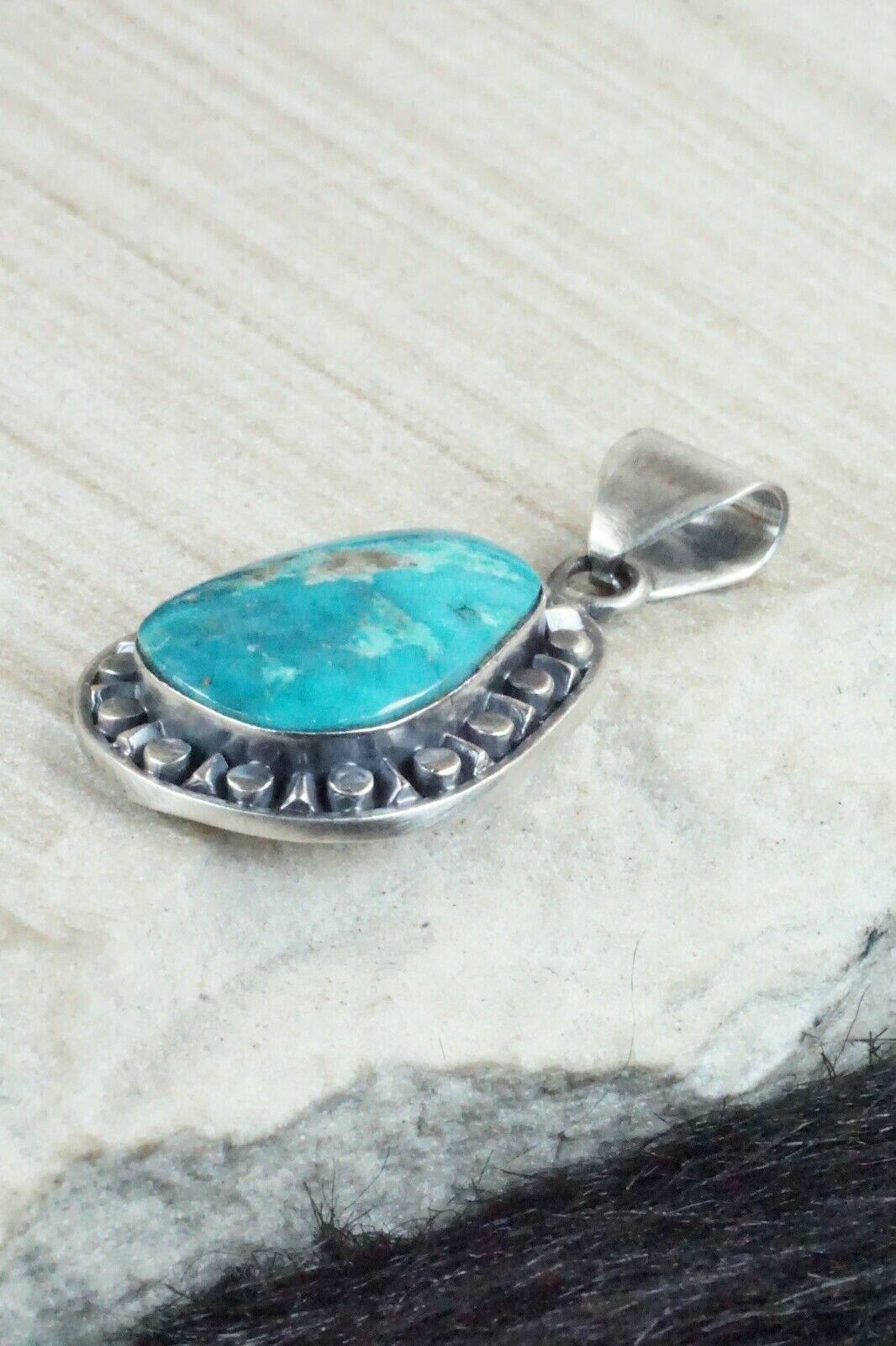 Turquoise and Sterling Silver Pendant - Sharon McCarthy