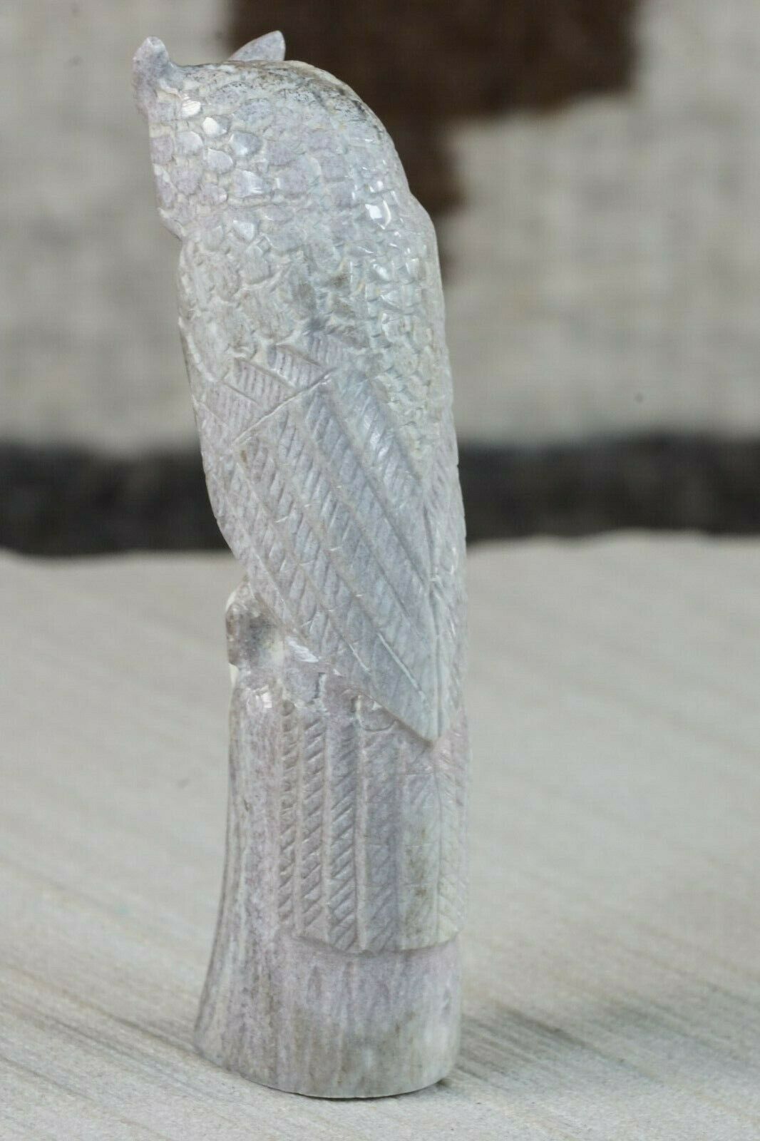 Owl Zuni Fetish Carving - Derrick Kaamasee - High Lonesome Trading
