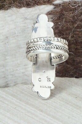 Coral & Sterling Silver Ring - Cris Nez - Size 8.5