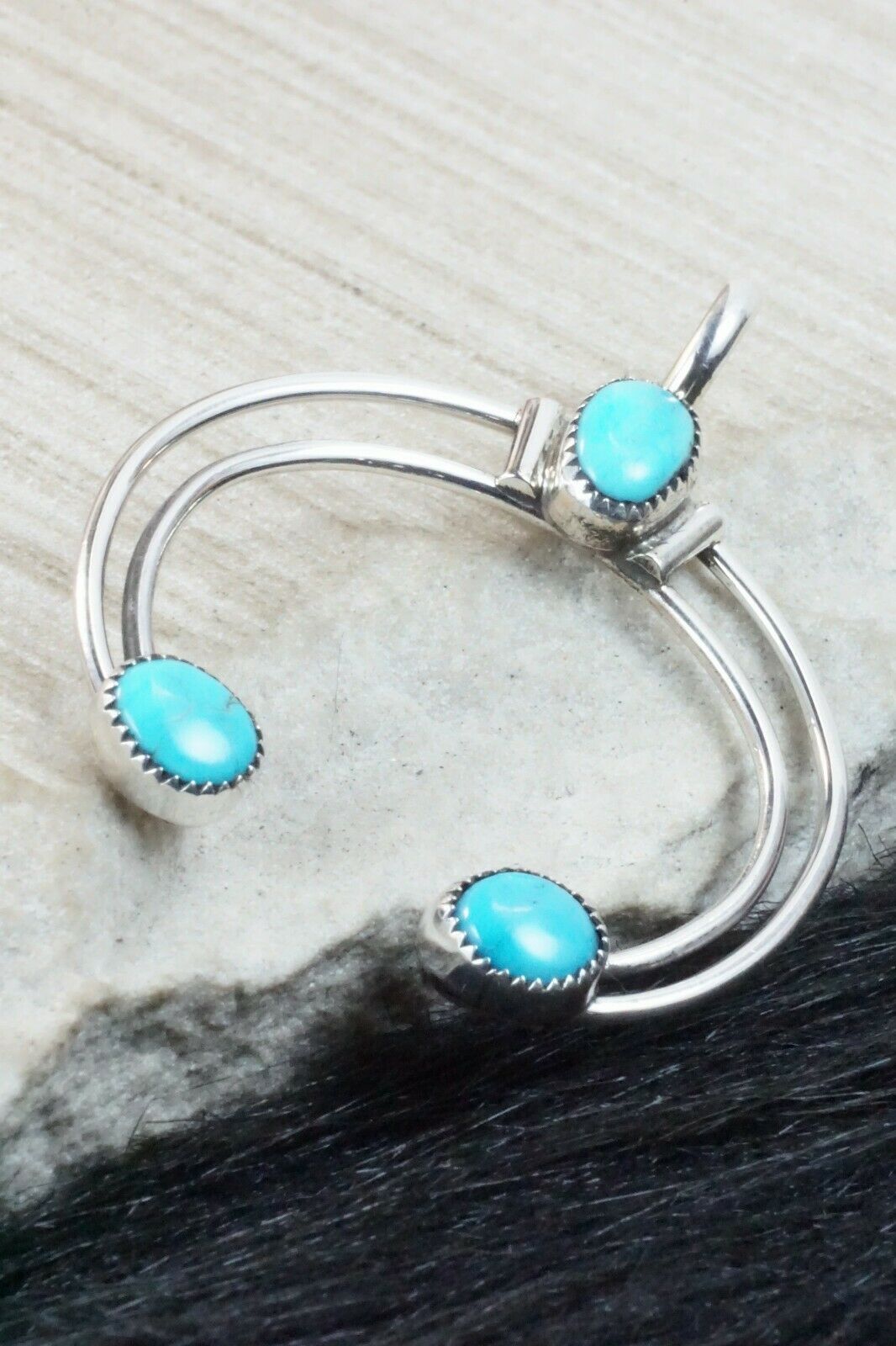 Turquoise & Sterling Silver Pendant - Priscilla Reeder