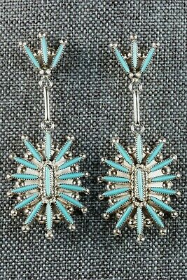 Turquoise & Sterling Silver Earrings - Colin Lalio