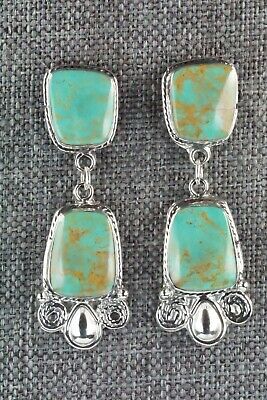 Turquoise & Sterling Silver Earrings - Greg Yazzie