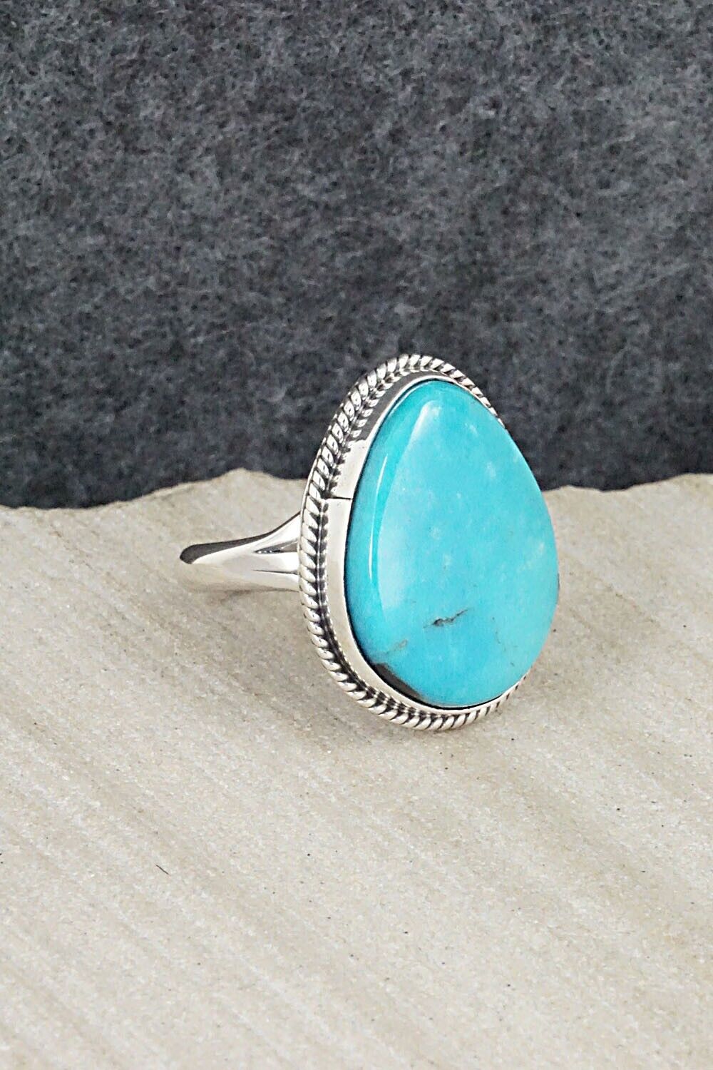 Turquoise & Sterling Silver Ring - Alice Rose Saunders - Size 7