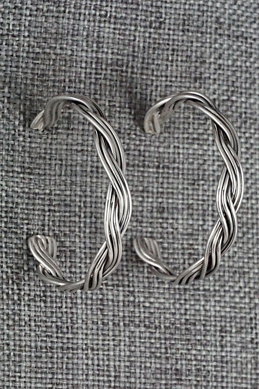 Sterling Silver Hoop Earrings - Elaine Tahe