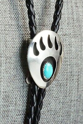 Turquoise & Sterling Silver Bolo Tie - Virginia Long