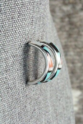 Multi Stone Inlay & Sterling Silver Earrings - Delberta Boone