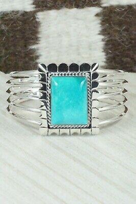 Turquoise and Sterling Silver Bracelet - Samuel Yellowhair - High Lonesome Trading
