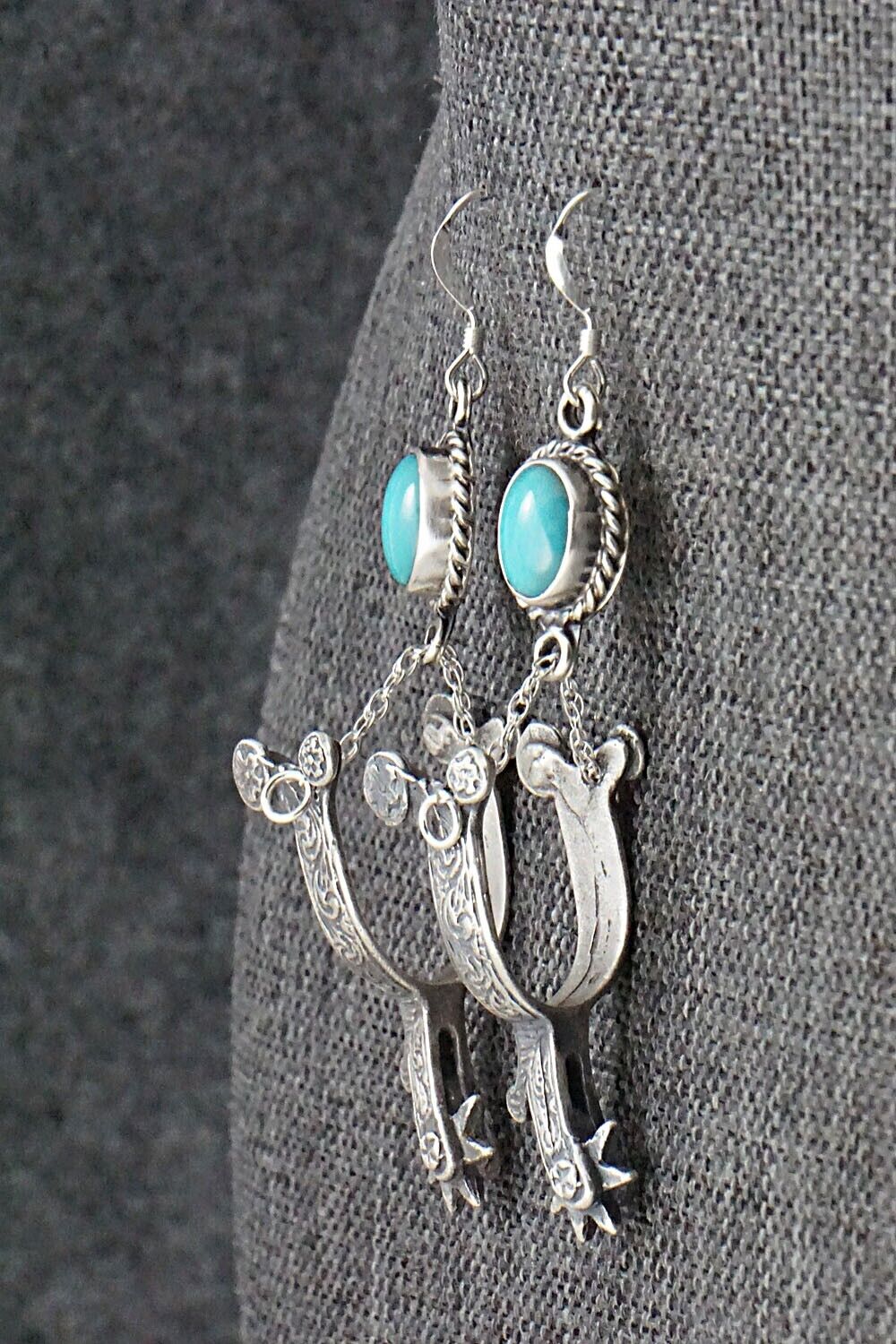 Turquoise & Sterling Silver Earrings - Annie Spencer