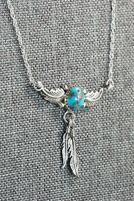 Navajo Turquoise and Sterling Silver Necklace - Roger Pino