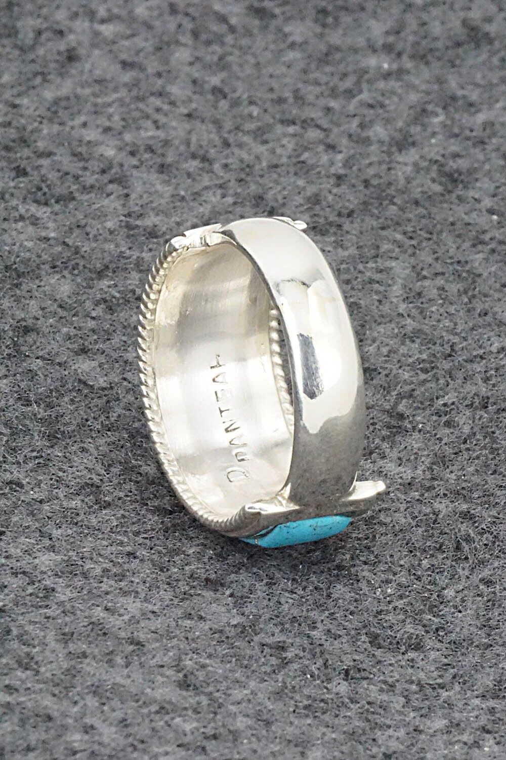 Turquoise & Sterling Silver Ring - Deirdre Luna Panteah - Size 10.5