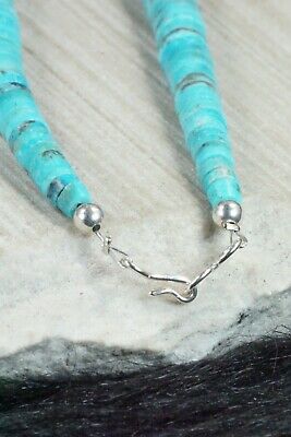 Turquoise & Sterling Silver Necklace - Lupe Lovato