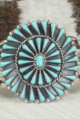 Turquoise & Sterling Silver Bracelet - Carlos Tsipa