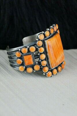 Navajo Spiny Oyster & Sterling Silver Bracelet - Anthony Skeets - High Lonesome Trading