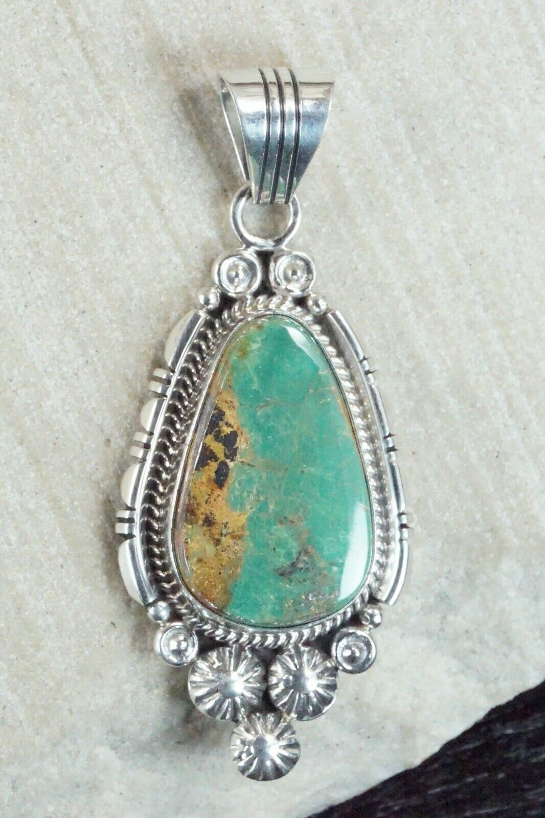 Turquoise & Sterling Silver Pendant - Daniel Benally
