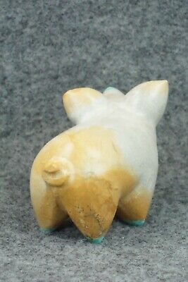 Pig Zuni Fetish Carving - Enrike Leekya