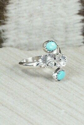 Turquoise & Sterling Silver Ring - Roger Pino - Size 8