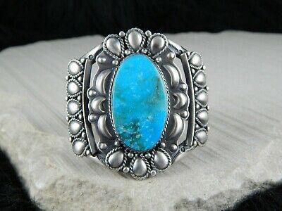 Navajo Turquoise & Sterling Silver Bracelet - Raymond Delgarito - High Lonesome Trading