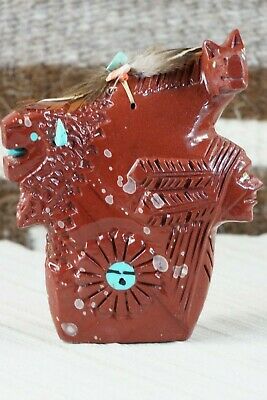 Buffalo, Horse, Chief Navajo Fetish Carving - Ben Livingston - High Lonesome Trading
