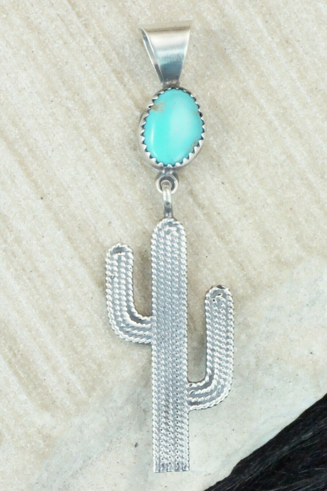 Turquoise and Sterling Silver Pendant - Annie Spencer
