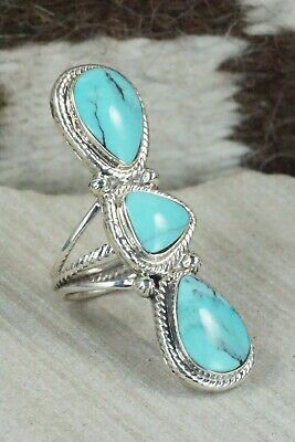 Turquoise and Sterling Silver Ring - Bucky Belin - Size 6