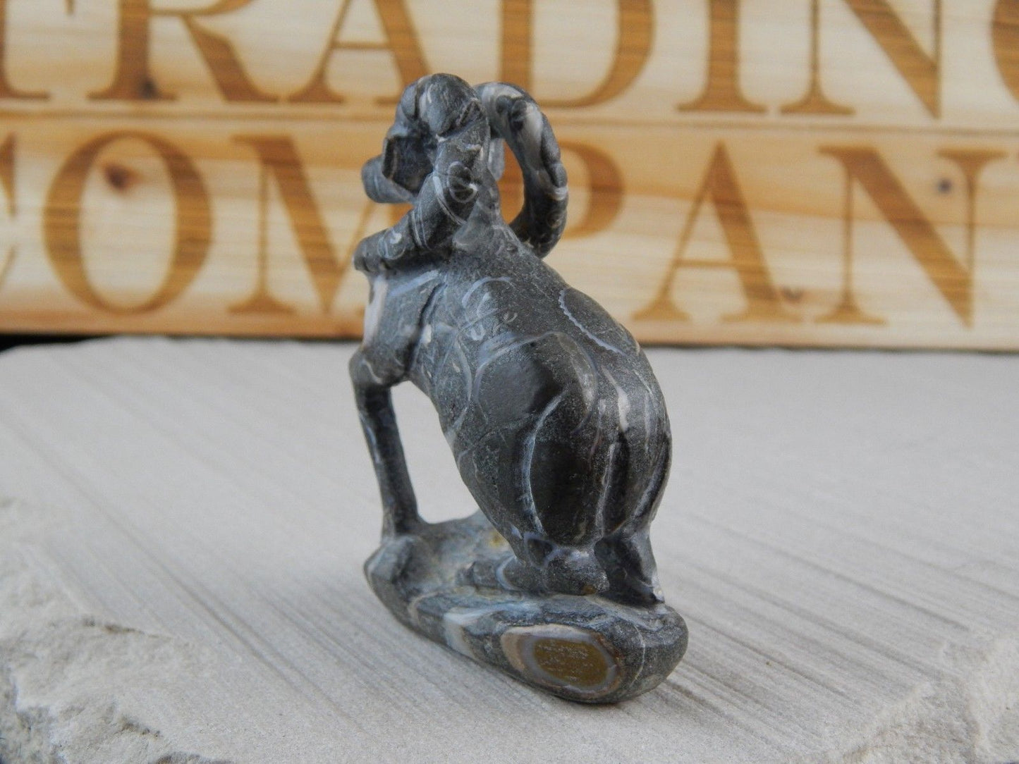 Ram Zuni Fetish Carving - Jerrold Lahaleon - High Lonesome Trading