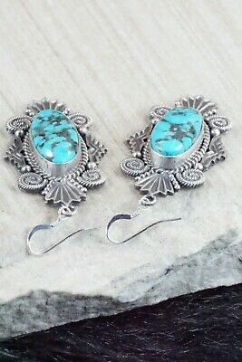 Turquoise & Sterling Silver Earrings - Michael Calladitto