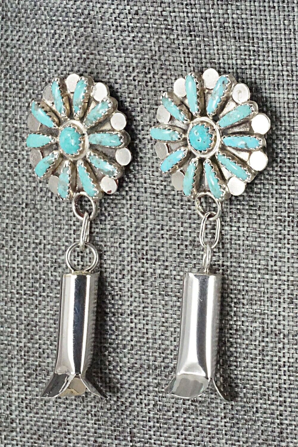 Turquoise & Sterling Silver Earrings - Lavell Byjoe