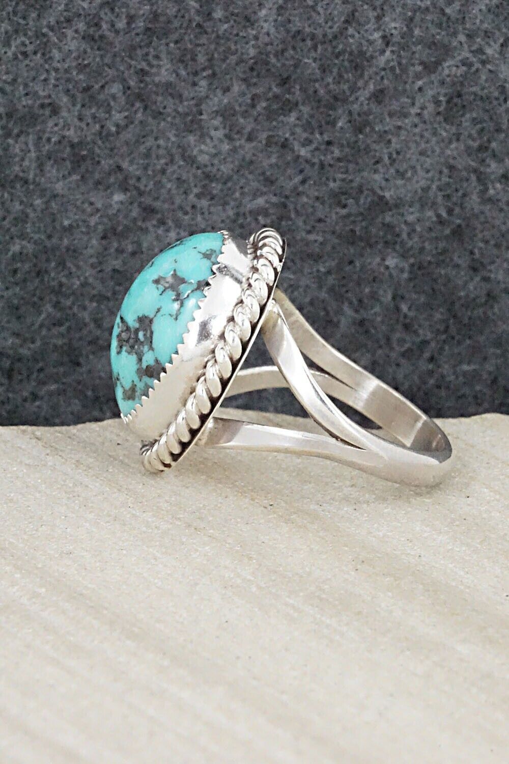 Turquoise & Sterling Silver Ring - Benjamin Martinez - Size 7.25