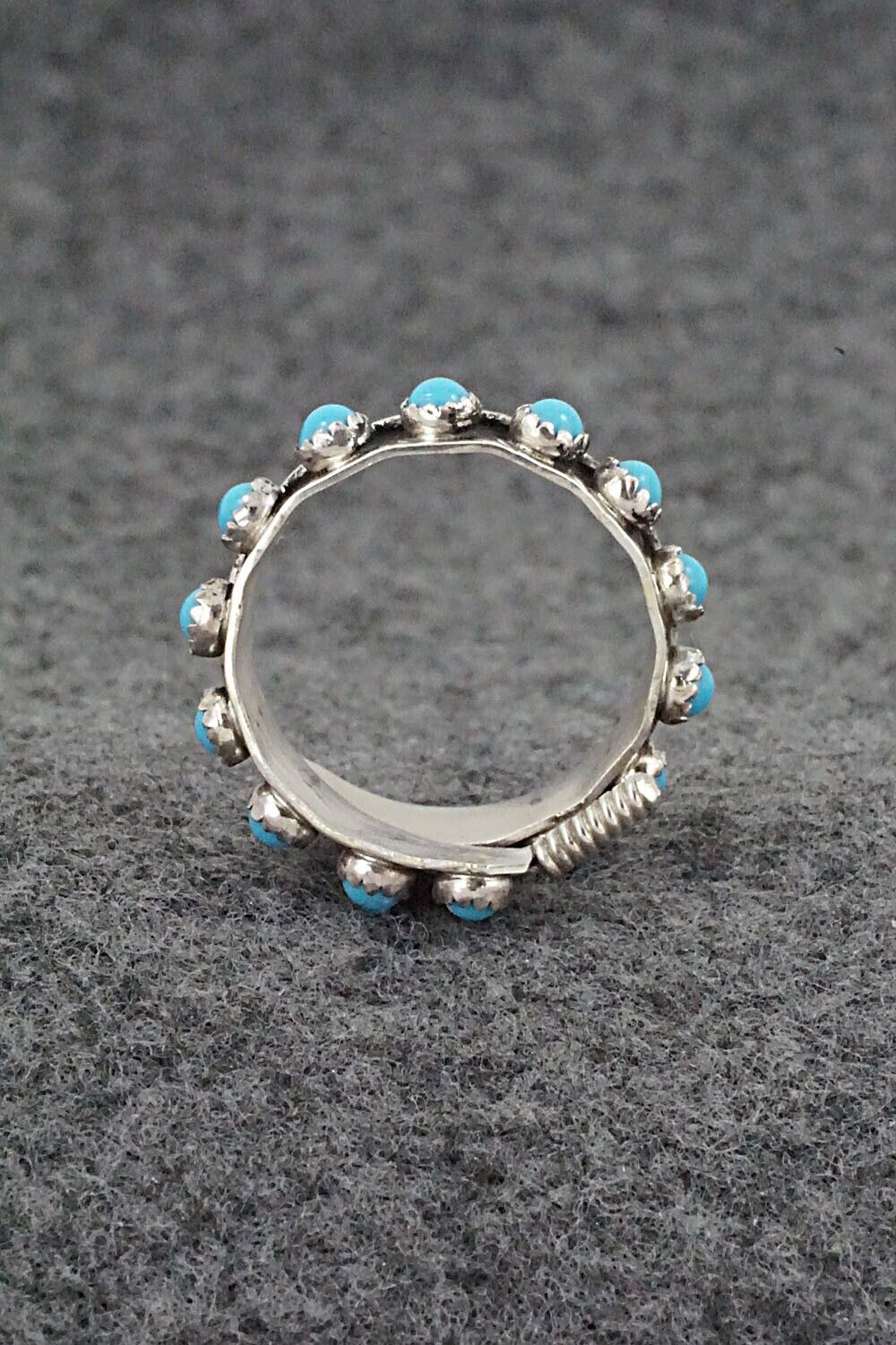 Turquoise & Sterling Silver Ring - Aaron Davis - Size 8.5