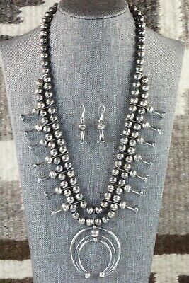 Sterling Silver Squash Blossom & Earrings - Phil Garcia