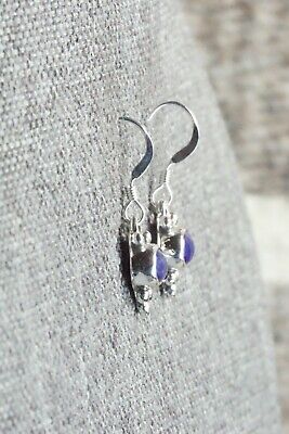 Lapis & Sterling Silver Earrings - Elaine Shirley