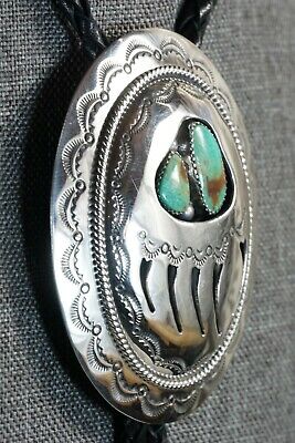Navajo Turquoise & Sterling Silver Bolo Tie - Wilbert Muskett Sr.