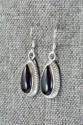 Onyx & Sterling Silver Earrings - Angeline Platero