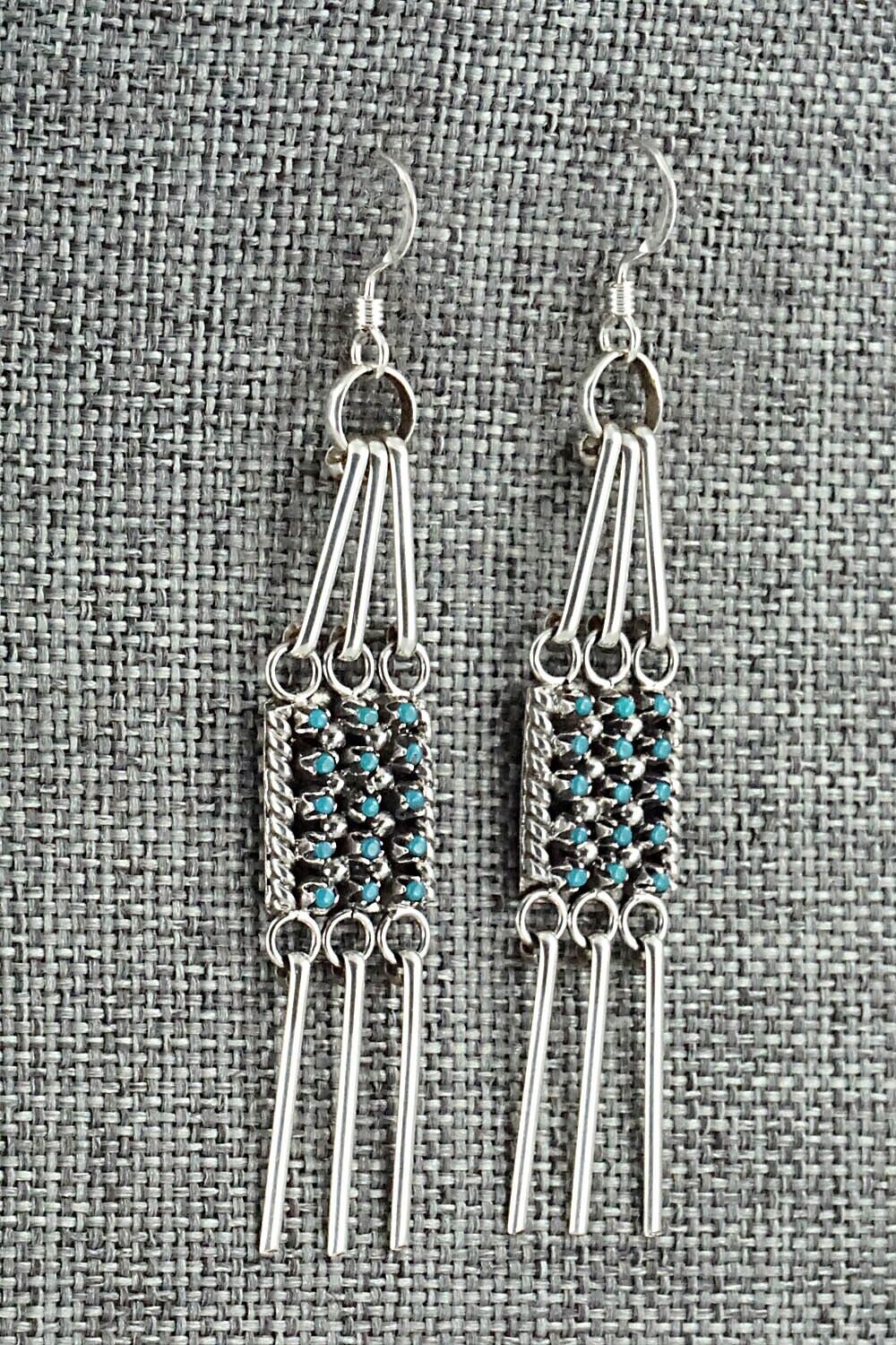 Turquoise & Sterling Silver Earrings - Justin Amesoli