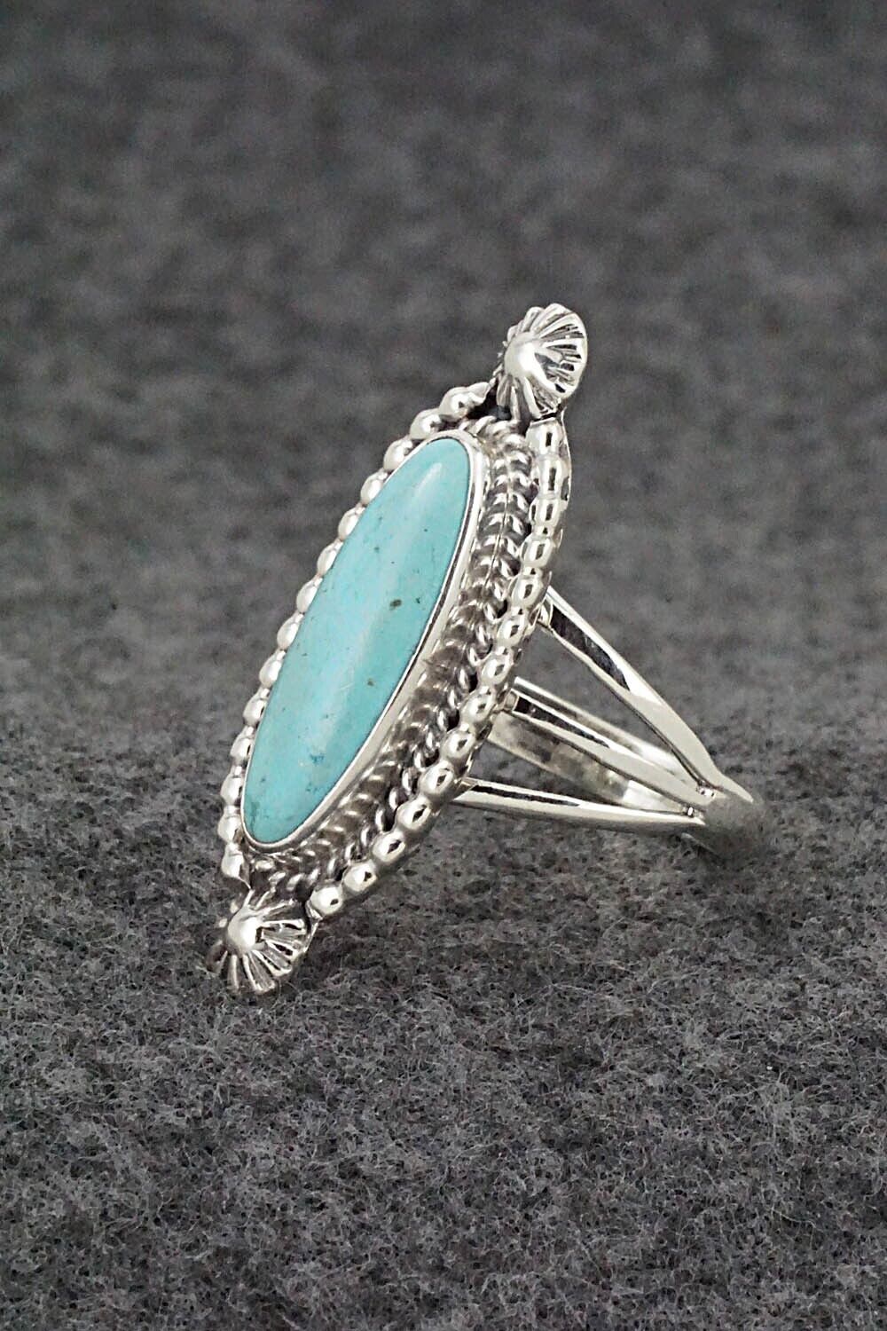 Turquoise & Sterling Silver Ring - Samuel Yellowhair - Size 9