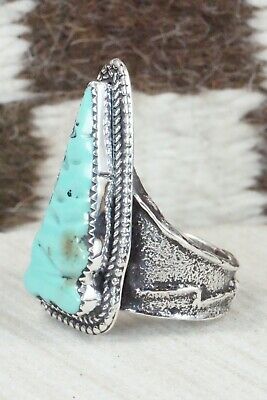 Turquoise and Sterling Silver Ring - Glenn Livingston - Size 12.5