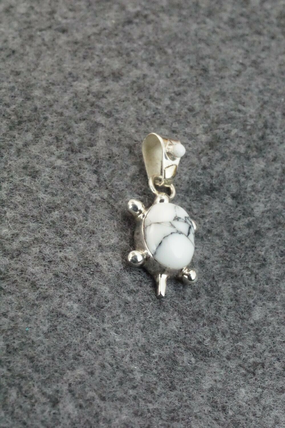 Howlite & Sterling Silver Inlay Pendant - Bryan Sandoval
