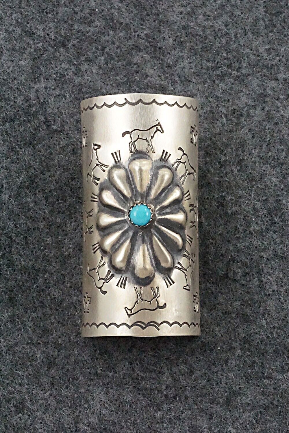 Turquoise & Sterling Silver Hair Pin - Arlene Soce