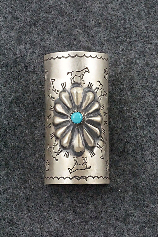 Turquoise & Sterling Silver Hair Pin - Arlene Soce