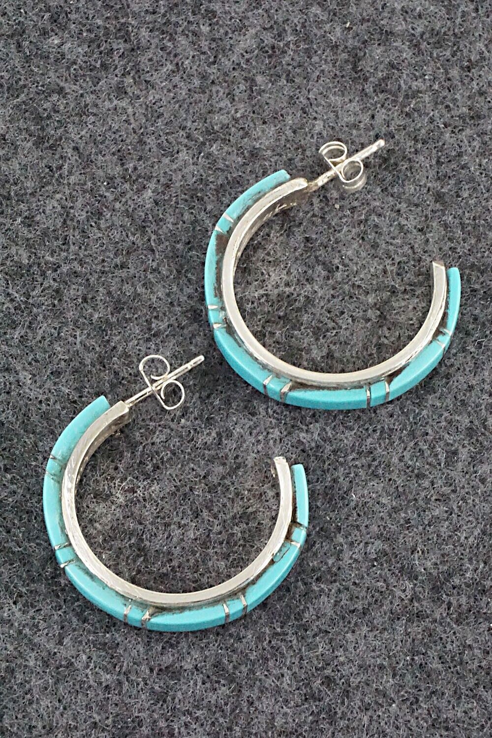 Turquoise & Sterling Silver Earrings - Terrance Panteah & Tammy Johnson