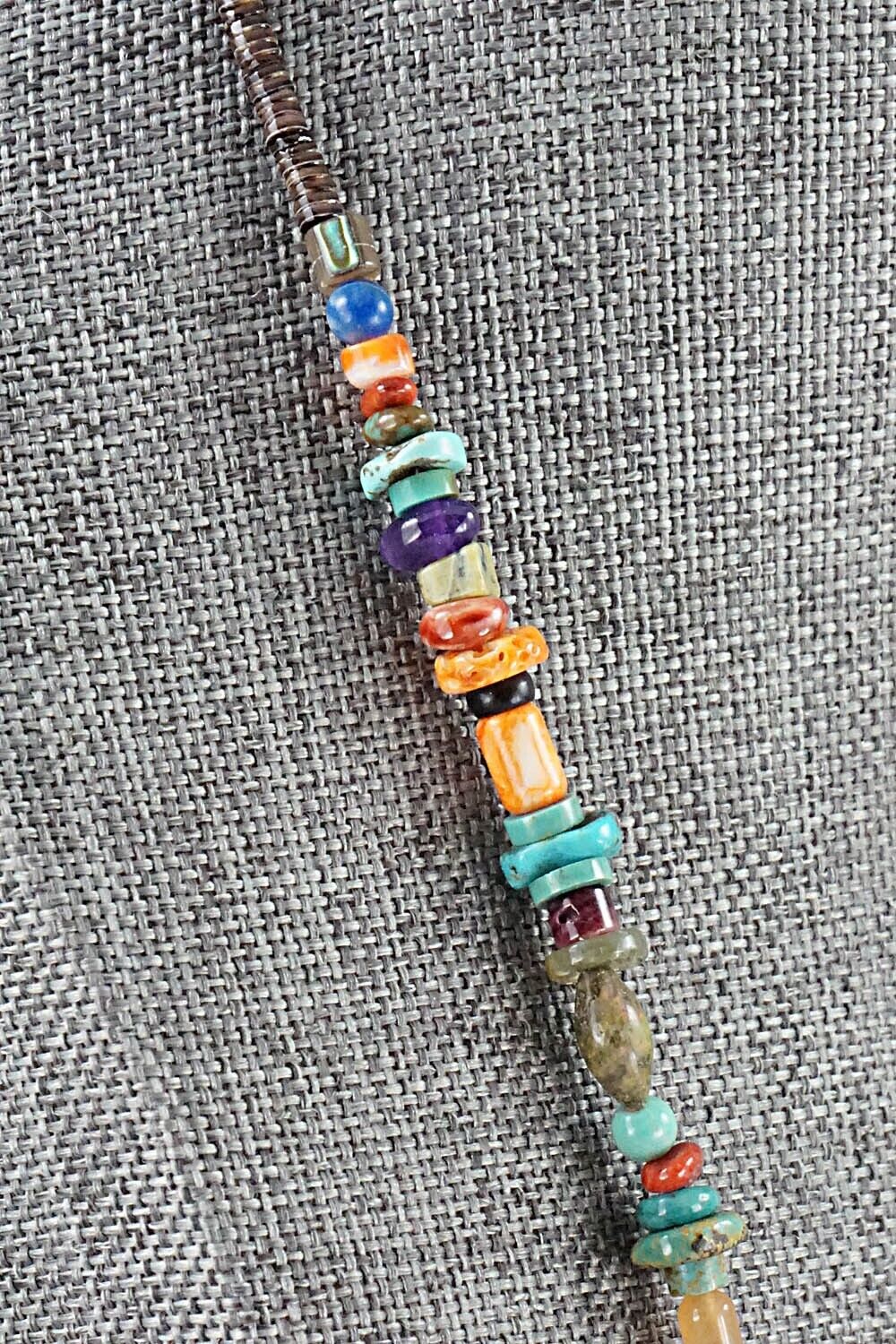 Multi Stone and Sterling Silver Necklace - Helen Tsosie