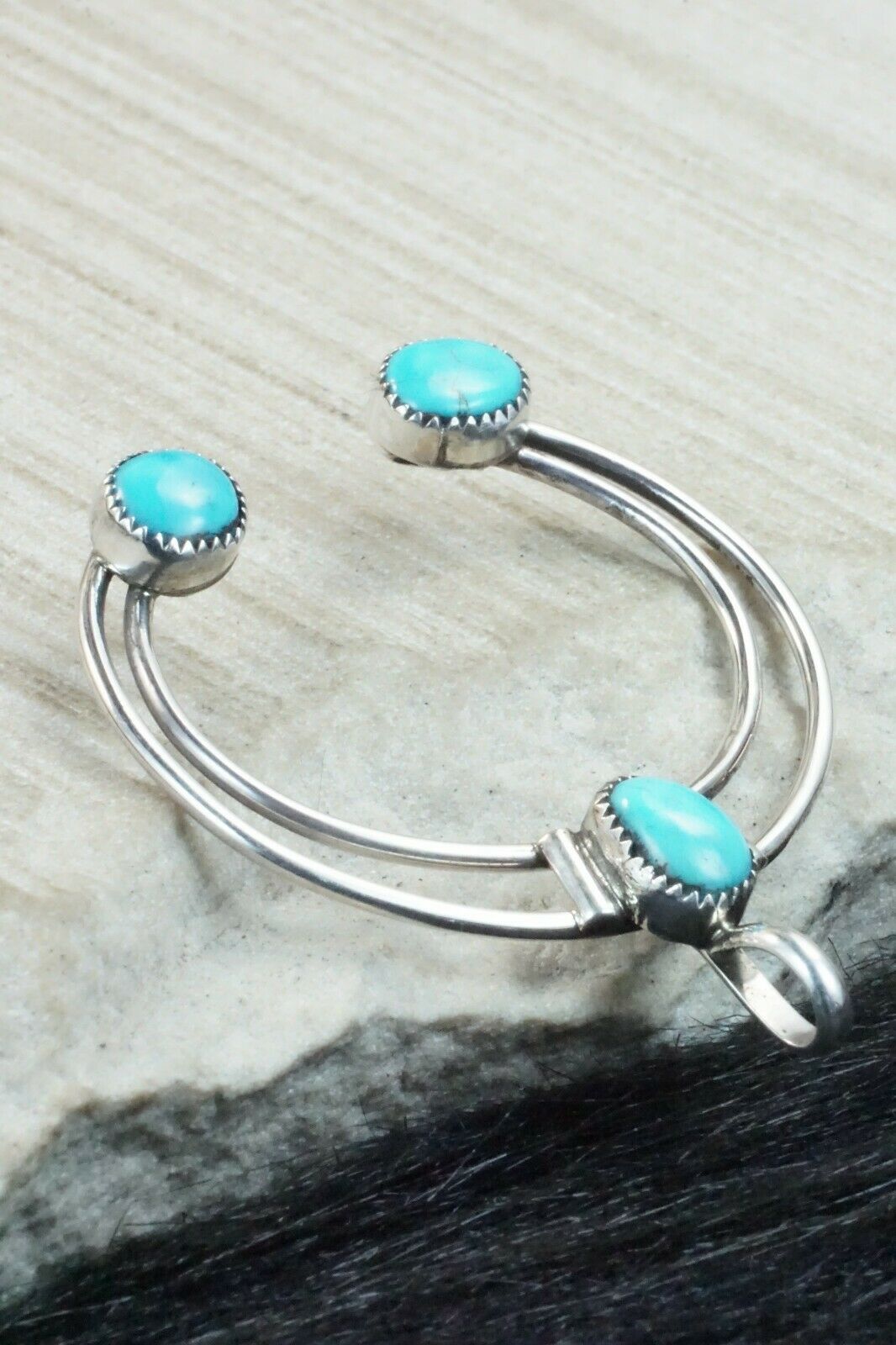 Turquoise & Sterling Silver Pendant - Priscilla Reeder