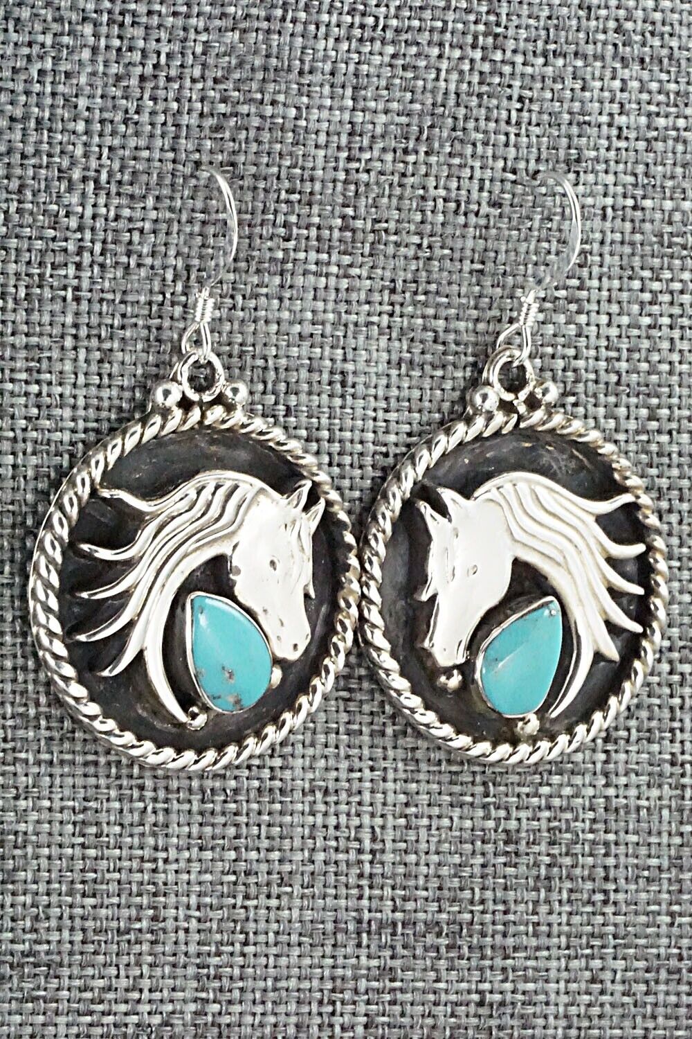 Turquoise & Sterling Silver Earrings - Genevieve Francisco