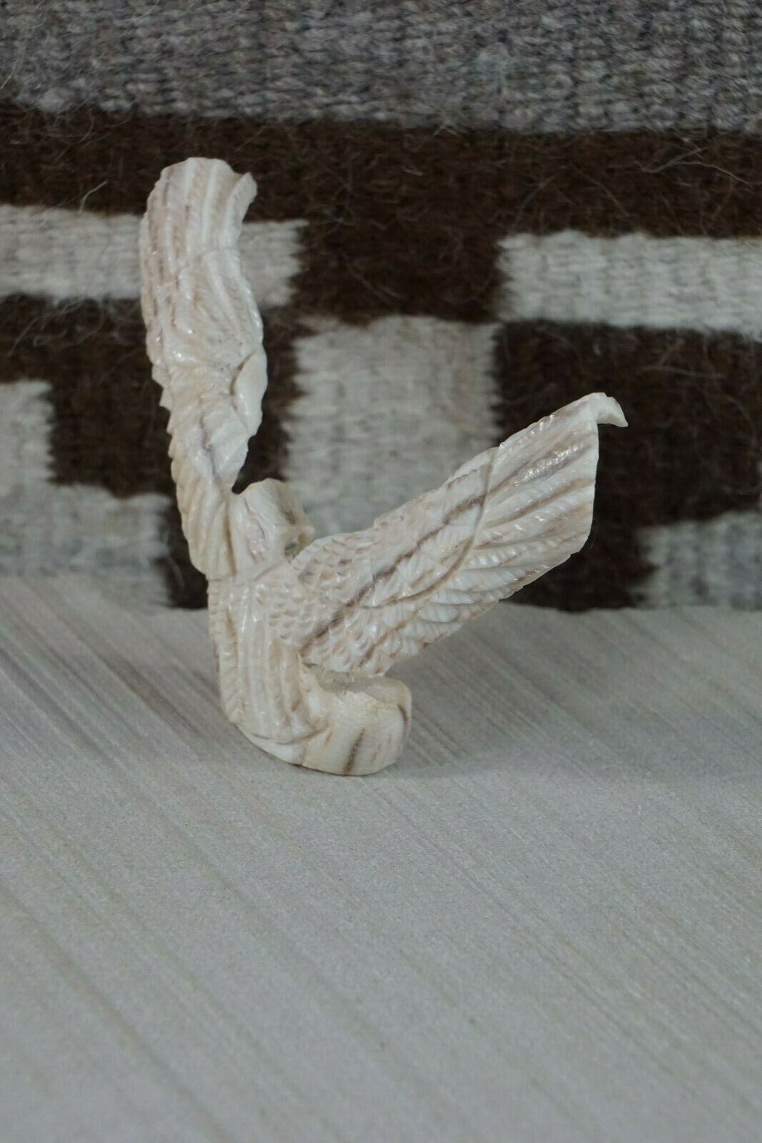 Eagle Zuni Fetish Carving - Jerrold Lahaleon - High Lonesome Trading