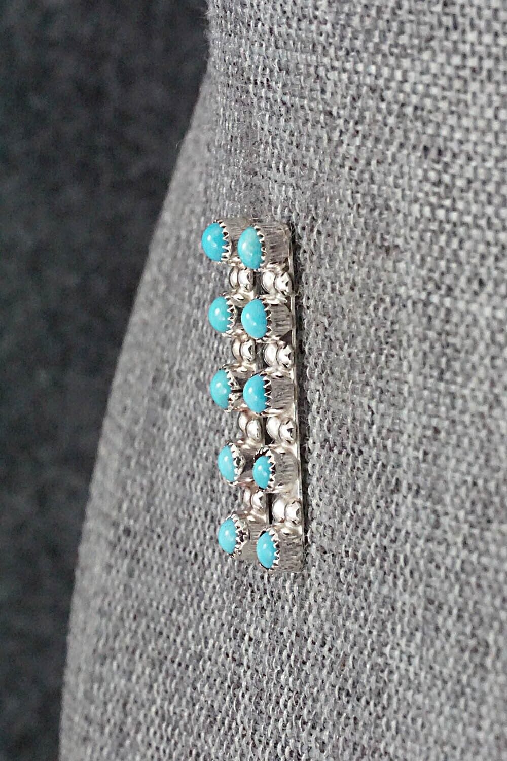 Turquoise & Sterling Silver Earrings - Kenneth Hughte